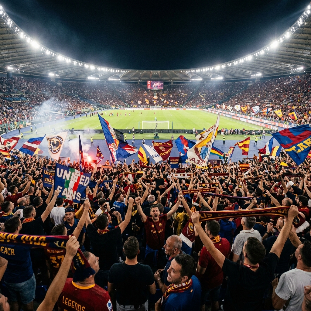 Szenvedélyes szurkolók a stadionban